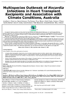 Multispecies Outbreak of Nocardia Infections in Heart Transplant Recipients and Association with Climate Conditions Australia