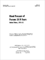 Blood Pressure of Persons 1874 Years United States 197172