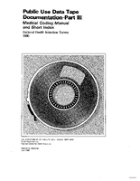 Medical coding manual and the short index  National Health Interview Survey 1980
