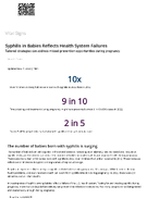 Syphilis in Babies Reflects Health System Failures Tailored Strategies Can Address Missed Prevention Opportunities During Pregnancy CDC Vital Signs Nov 7 2023