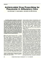 Antimicrobial Drug Prescribing for Pneumonia in Ambulatory Care