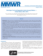 Morbidity and Mortality Weekly Report MMWR  Early Release  Vol 63 August 5 2014