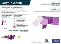 NC Congressional District 05 Stroke and Stroke Centers Map 119th Congress