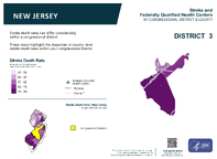 NJ Congressional District 03 Stroke and Federally Qualified Health Centers Map 118th Congress