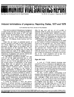 Induced terminations of pregnancy reporting states 1977 and 1978