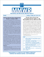 MMWR Morbidity and Mortality Weekly Report Vol 54 No 39 October 7 2005