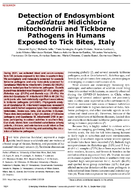 Detection of Endosymbiont Candidatus Midichloria mitochondrii and Tickborne Pathogens in Humans Exposed to Tick Bites Italy