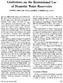 Limitations on the recreational use of domestic water reservoirs