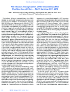 HIV Infection Among Partners of HIVInfected Black Men Who Have Sex with Men  North Carolina 20112013
