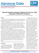 National Hospital Ambulatory Medical Care Survey 2000 Emergency Department Summary