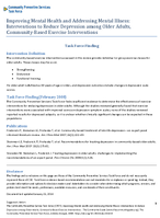 Improving Mental Health and Addressing Mental Illness Interventions to Reduce Depression among Older Adults CommunityBased Exercise Interventions