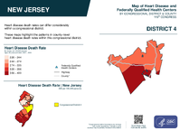 NJ Congressional District 04 Heart Disease and Federally Qualified Health Centers Map 119th Congress
