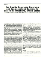 Egg Quality Assurance Programs and Eggassociated Salmonella Enteritidis Infections United States