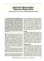 Potential Mammalian Filovirus Reservoirs