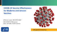 COVID19 vaccine effectiveness for Moderna and Janssen vaccines