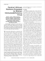 Central African Hunters Exposed to Simian Immunodeficiency Virus