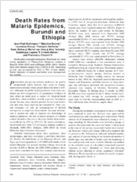 Death Rates from Malaria Epidemics Burundi and Ethiopia