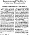 Hepatitis associated with illicit use of intravenous methamphetamine