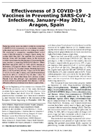 Effectiveness of 3 COVID19 Vaccines in Preventing SARSCoV2 Infections JanuaryMay 2021 Aragon Spain