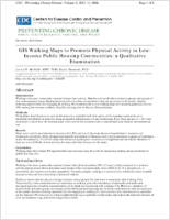 GIS Walking Maps to Promote Physical Activity in LowIncome Public Housing Communities a Qualitative Examination