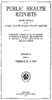 Public Health Reports  v 32 no 6  cover