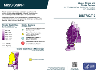 MS Congressional District 02 Stroke and Stroke Centers Map 119th Congress