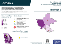 GA Congressional District 06 Stroke and Stroke Centers Map 119th Congress