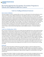 Increasing Appropriate Vaccination Vaccination Programs in Schools and Organized Child Care Centers