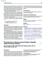 The Importance of HumanCentered Design in Equitable Health Promotion Initiatives
