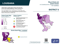 LA Congressional District 06 Stroke and Stroke Centers Map 119th Congress