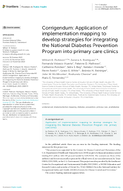 Corrigendum Application of Implementation Mapping to Develop Strategies for Integrating the National Diabetes Prevention Program into Primary Care Clinics