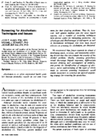 Screening for alcoholism techniques and issues