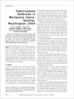Tuberculosis Outbreak in Marijuana Users Seattle Washington 2004