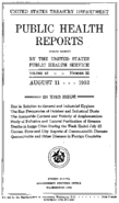 Public Health Reports  v 48 no 32  cover