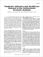 Pandemic Influenza and Healthcare Demand in the Netherlands Scenario Analysis