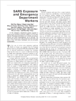SARS Exposure and Emergency Department Workers