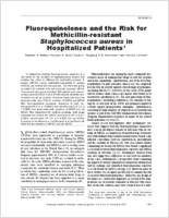 Fluoroquinolones and the Risk for Methicillinresistant Staphylococcus aureus in Hospitalized Patients1