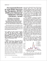 Increased Extent of and Risk Factors for Pandemic H1N1 2009 and Seasonal Influenza among Children Israel