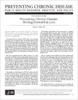Preventing Chronic Disease Moving Forward in 2011