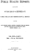 Public Health Reports  v XXI part II nos 1 to 26 inclusive January to June 1907  index