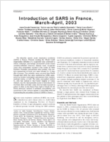 Introduction of SARS in France MarchApril 2003