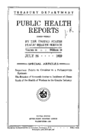 Public Health Reports  v 44 no 30  cover