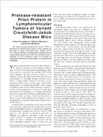 Proteaseresistant Prion Protein in Lymphoreticular Tumors of Variant CreutzfeldtJakob Disease Mice