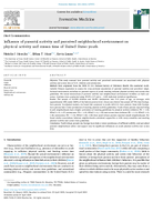 Influence of Parental Nativity and Perceived Neighborhood Environment on Physical Activity and Screen Time of United States Youth