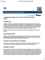 Carpenter Dies in 14Foot Fall from Roof FACE 8843