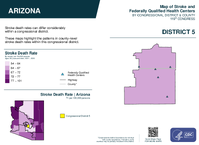 AZ Congressional District 05 Stroke and Federally Qualified Health Centers Map 119th Congress