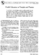 Helath education in principle and practice