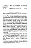Abstract of sanitary reports  v VI no 22 May 29 1891