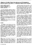 Utilization Of OnSite Primary Care Services By HIVSeropositive And Seronegative Drug Users In A Methadone Maintenance Program