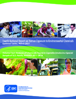 Fourth National Report on Human Exposure to Environmental Chemicals Updated Tables March 2021 Volume  Four Analysis of Chemicals Found in Cigarette Smoke in a Special Sample of US Adults NHANES 20112016